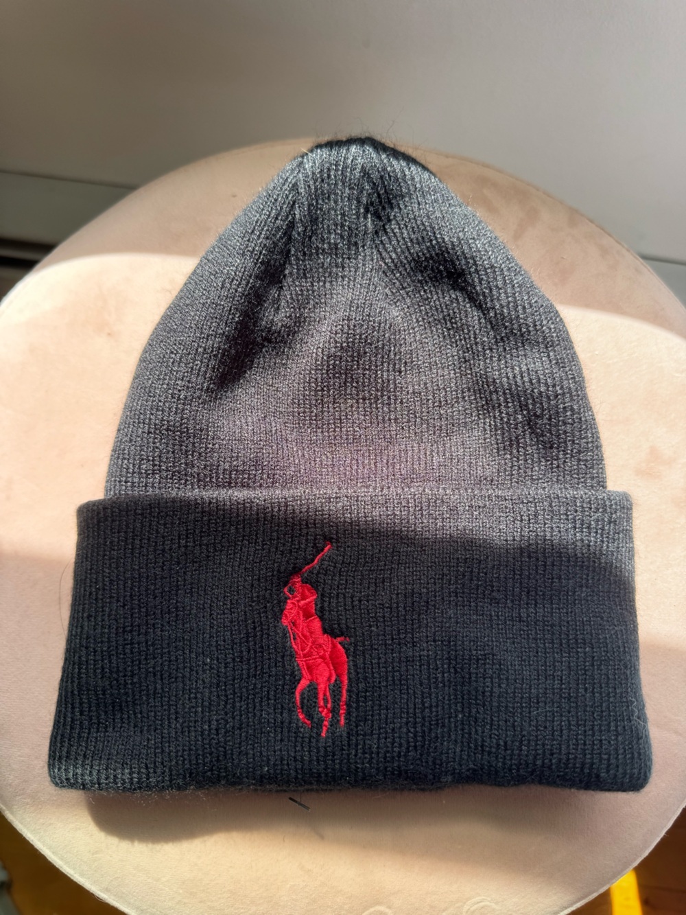 NWOT Polo by Ralph Lauren Black Beaniewith Red Pony